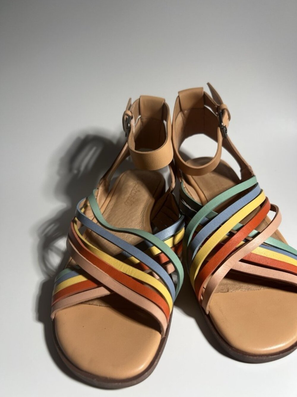 Madewell Strappy Leather Sandals Multicolor Women’s Size 6.5 - Picture 13 of 14